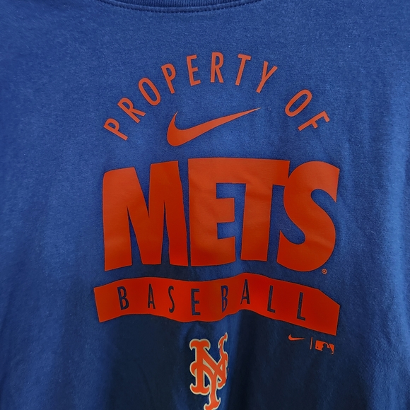 Nike Men's Blue Mets Baseball T-Shirt - Picture 2 of 8